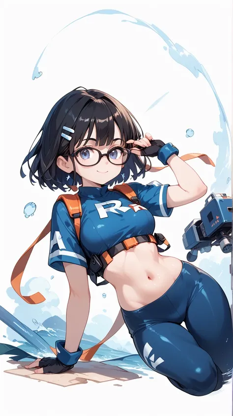 Black hair, glasses, rocket dive