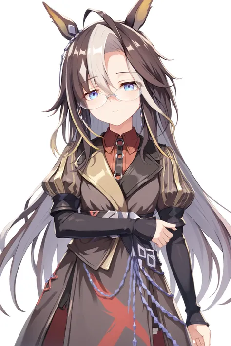  score_9,  score_8_ up,  score_7_ up,  1 girl in the best, Alone,nsfw,masterpiece,  top quality,   High Definition  ,  very detailed,Dream Journey,dreamjourney\(  umamusume\),Glasses,  SHINY SKIN
