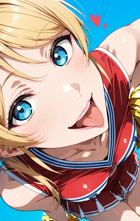 masterpiece,  best quality,  Great Quality ,  Very Aesthetic,   ridiculous , up to date, scenery, high definition , high resolution, close-up portrait with legs closed to hide crotch,woman,woman,Eli Ayase, Love Live,blonde hair, long hair,  blue eyes,ponyt...