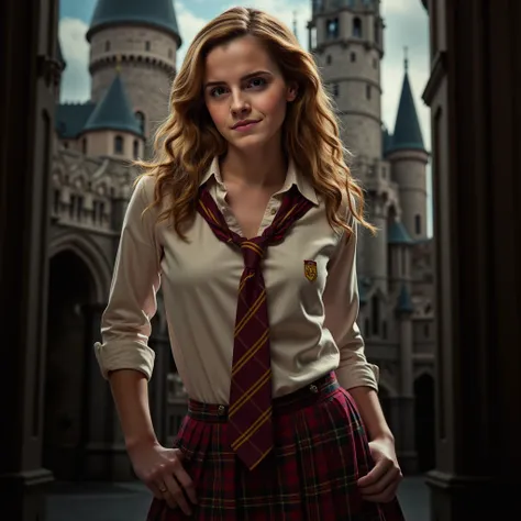 Hermione granger dressed as sexy schoolgirl 