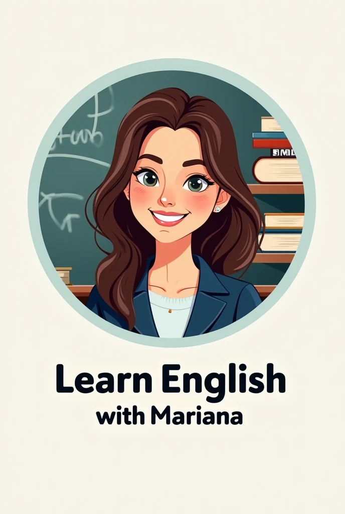 Generate a logo for my account about teaching English: “Learn English with Mariana”