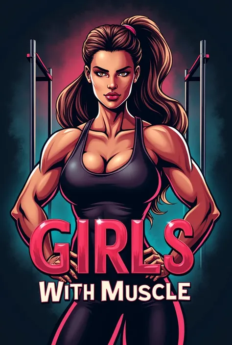 Create me a logo for Instagram page where I post content related to fit gym hot girls and the name of page is girls with muscle add it to the logo with attractive bold letters 