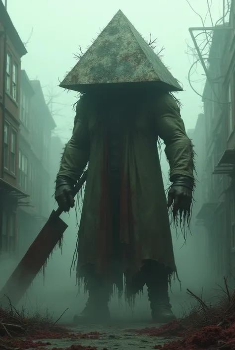 Draw me a picture of the Silent Hill pyramid head