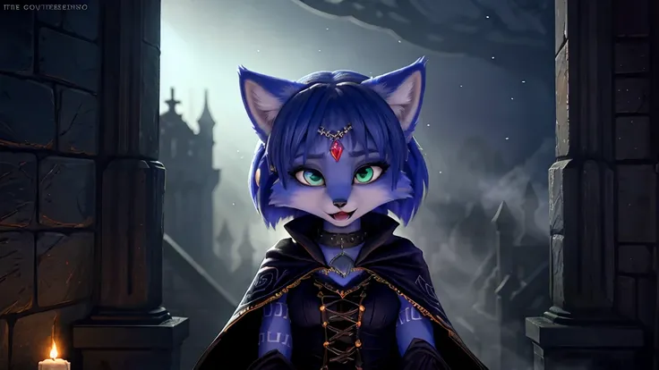 ((krystal)), Star Fox-Krystal, lovable,   green eyes, (((  long blue hair 1 .3))), Decollete, anthro, blurred,  detailed Fluffys fell,   detailed face  , (Fluffy),   1 girl, ,woman, Goth,   green eyes, Undercut,   ultra-realistic 8K-CG   ,   masterpiece, (...