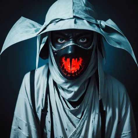 ninja,horror,zombie,mask ethnicity,red water blue black background,monochrome,old paint,sport,terrex,africa
