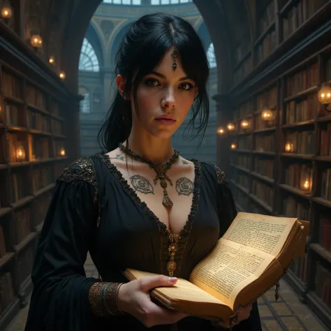 **The Librarian of the Living Grimoire**  
*In a labyrinthine library that rewrites itself, a scholar with ink-black eyes and skin etched in glowing runes battles sentient bookworms devouring worlds. She merges with the library’s core—a sentient grimoire—t...