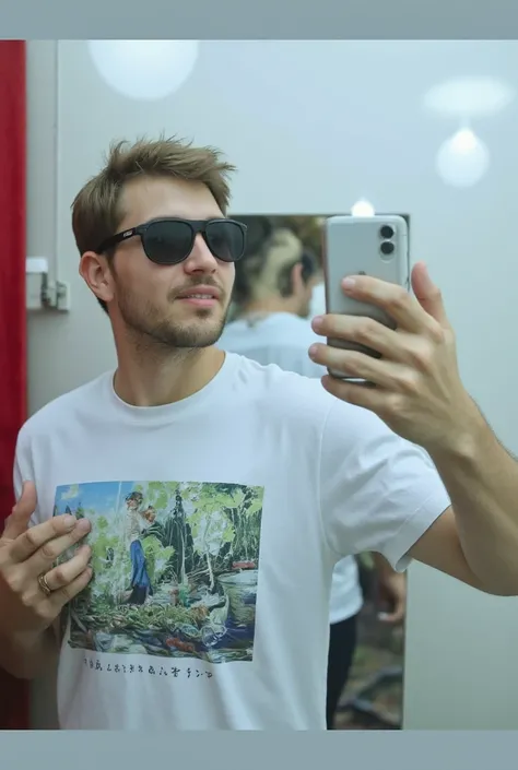 Solo, Blue eyes, Brown Hair, male , portrait, selfie 
