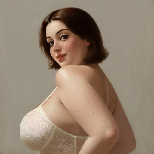 score_9, score_8_up, score_7_up, score_6_up, 1girl, a beautiful plus-sized full-figured 35-year-old scottish housewife, (mature). She is wearing a flirty negligee. Dynamic pose, striking a pose, flirting with the camera, slight smile on her face, pale skin...