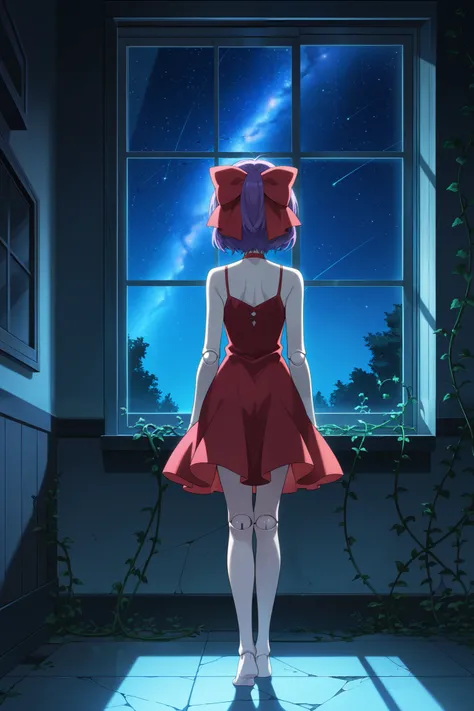 masterpiece, best quality, amazing quality, very aesthetic, high resolution, ultra-detailed, absurdres, newest, Anime screencap, highly detailed, high quality, hyper-Detailed, xmc. BREAK.
1girl, solo, short hair, dress, bow, bare shoulders, standing, blue ...