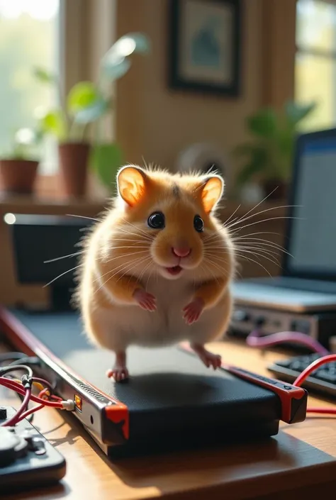 a hamster running on a treadmill for internet connection 