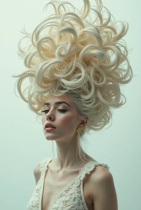 Lady Gaga wearing an extravagant hairstyle