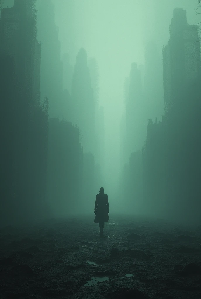 A scary dreamlike environment where you are alone and unable to see the end of the horizon