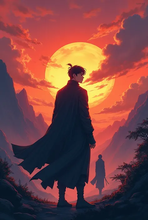 Sung Jin-woo in Manhua Tek Ro with a Surprise Figure Watching the Sunset