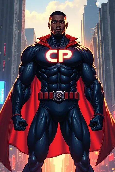 Play a black hero, Must have written CP on his chest