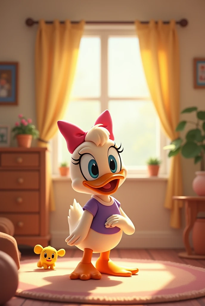 Daisy Duck happy at home . Geumbi the yellow . It gonna to be okay 