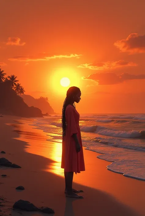 sun dipped low over Gbela, painting the sky in hues of orange and crimson as the village prepared for the prince’s arrival. Soleta stood at the water’s edge, her bare feet buried in the sand, gazing at the horizon. The villagers buzzed with excitement behi...