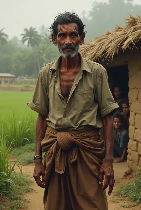 Ramu is a indian farmer,he is poor,he lives in a small hut with his wife and ren 