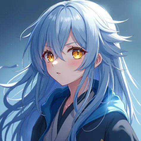  Rimuru's facial features in human form are almost identical to those of Shizu ,  but his long silver-blue hair and deep golden eyes radiate unearthly divine beauty, which distinguishes them both .  Rimuru can also sometimes be seen wearing a Shizu mask or...