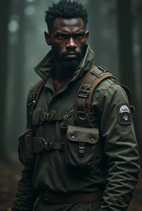  

 A man , negro, high, thin, 20 years, werewolf hunter uniform 