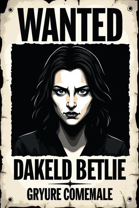 wanted affiche with no photo and black