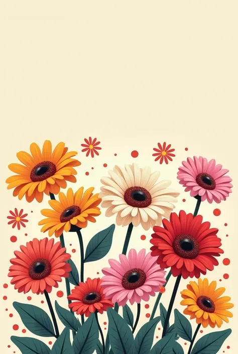 Animated gerberas of all colors for profile picture