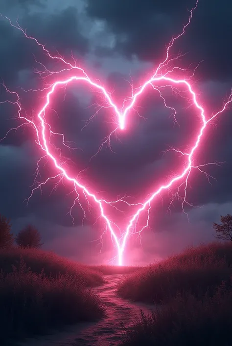 Heart-shaped lightning 