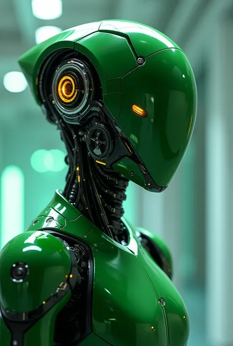 A Green robot as a profile picture