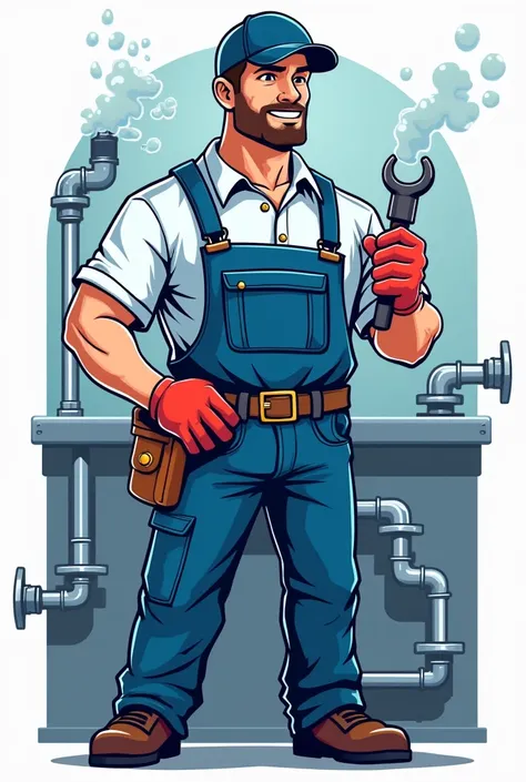 Plumbing mechanic logo 