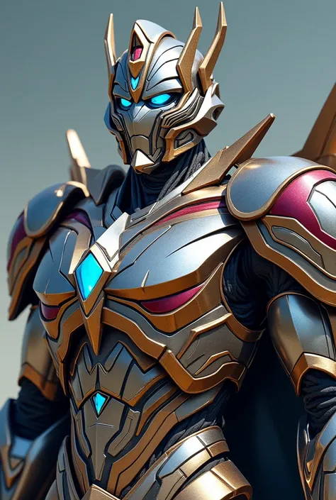 
Full body 190 tall anime
The armor is a closed set,  with a robust chest polished in silver ,  adorned with details that imitate dragon scales . as placas triangulares nos ombros são angulares e imponentes,  with golden edges Add a touch of majesty .

** ...