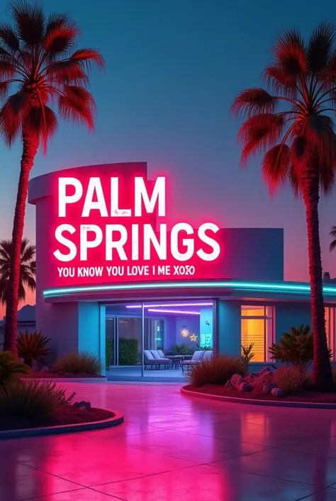 Palm Springs vibes with neon pops up color that says Palm Springs you know you love me XOXO