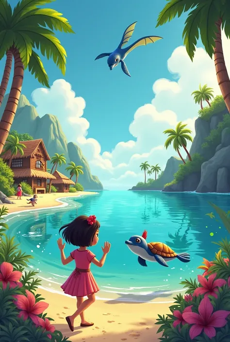 **Title: Tropical Adventure: The Dragon and the Water Creatures**

***

**Characters:**

1. **Lila** \- A brave and curious girl who loves exploring\.
2. **Max** \- Lila's best friend\, a funny and imaginative boy\.
3. **Tiki** \- A cheerful parrot who lov...