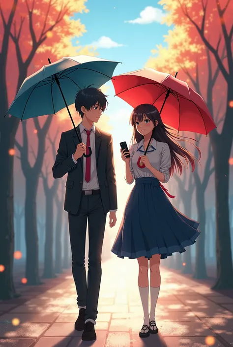 Animated images of a couple walking down the street with umbrellas,   Epic Light Novel Art Cover , Elegant anime key visuals, epic Light novel cover art, Light novel cover art, detailed Key Anime Art, everyone, Romance novel cover,   Japanese light novel c...