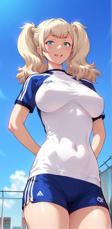 Megumi :crf,  soccer uniform. 