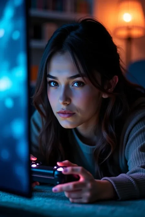 8K Ultra HD，She's playing a game