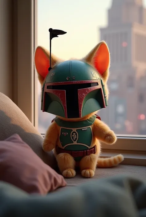 Cute european cat version Boba Fett version 3D