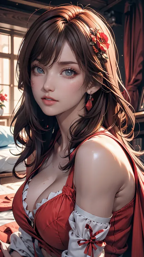 (masterpiece),( best quality:1.0), (ultra highres:1.0),  Detailed Illustration , 8k, Anime,  1 girl in the best, beautiful Anime girl,  professional portrait photography of a , corolla,  pretty face,  detailed face,  beautiful eyes,  detailed eyes , Crimso...