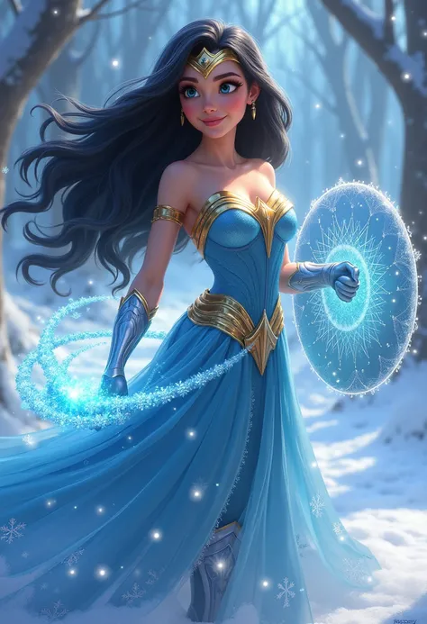 The Snowbound Amazon

In a dazzling Pixar-style universe, a radiant heroine emerges—a fusion of Elsa’s frosty magic, Snow White’s pure heart and connection to nature, and Wonder Woman’s unshakable courage and warrior spirit. Known as the Snowbound Amazon, ...