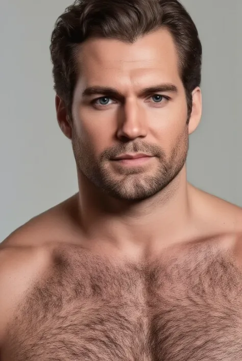 Generate a high-resolution, realistic image of Henry Cavill, the British actor known for his robust physique and captivating features. He stands at 1.85 meters tall (6'1" in feet and inches) and often portrays strong characters like Superman and Geralt of ...