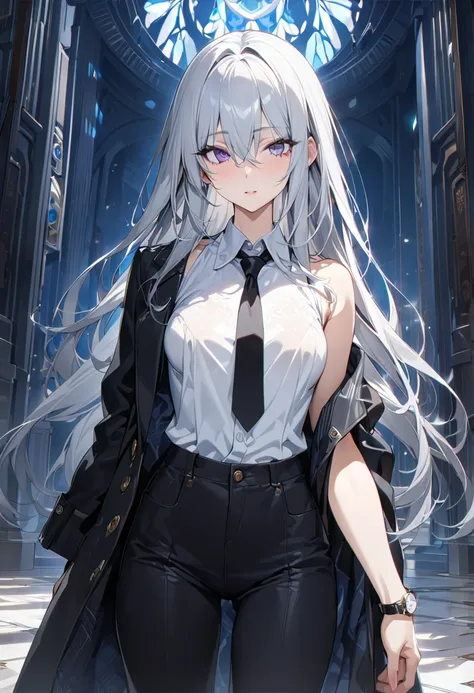 quality\(8k, Highly Detailed CG Unit Wallpaper  ,(Masterpiece, Highest quality:1.2), (Masterpiece, Highest quality:1.2), masterpiece:1.2, 高quality:1.2,  high resolution:1.2, 8k, Depicts only one person,  Watch viewers,  girl ,  Slim,  Silver Hair,  long st...