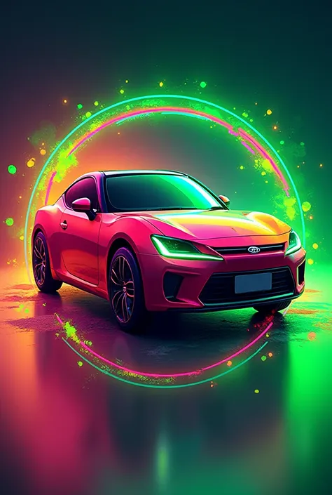 Happyauto logo in fluor colors