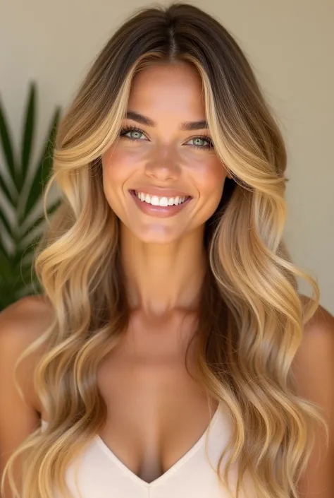 23-year-old blonde hair with Brazilian hair 