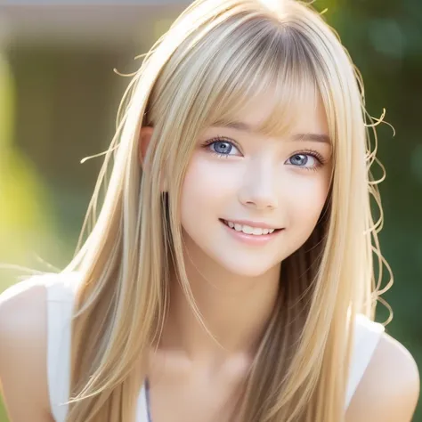  exceptional sexy beauty 、 Beautiful calm and bright expression 、Sexy and refreshing look、 perfect beautiful cute face with long bangs 、 long shiny blond straight hair、Beautiful facial hair、 very cute beautiful sexy young little woman 、 very perfect beauti...