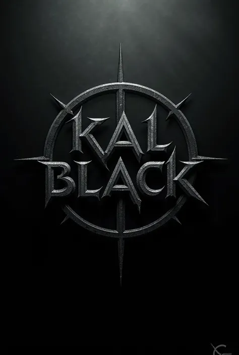 Create a creative dark, gothic, metal band-like and minimalist logo for Kal Black