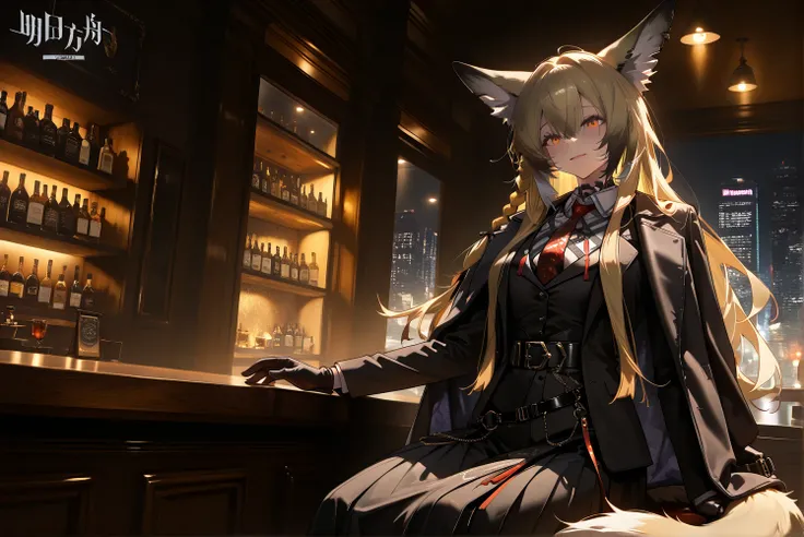 female,(((alone)))((vulpisfoglia)),((vulpisfoglia_\(arknights\))), vulpisfoglia_\(arknights\), vulpisfoglia, fox girl, long hair, blonde hair, hair between eyes, braid, animal ears, animal ear fluff, orange eyes
black coat, coat on shoulders, black jacket,...