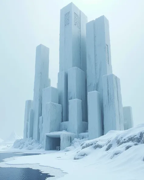 Architecture mixed with ice