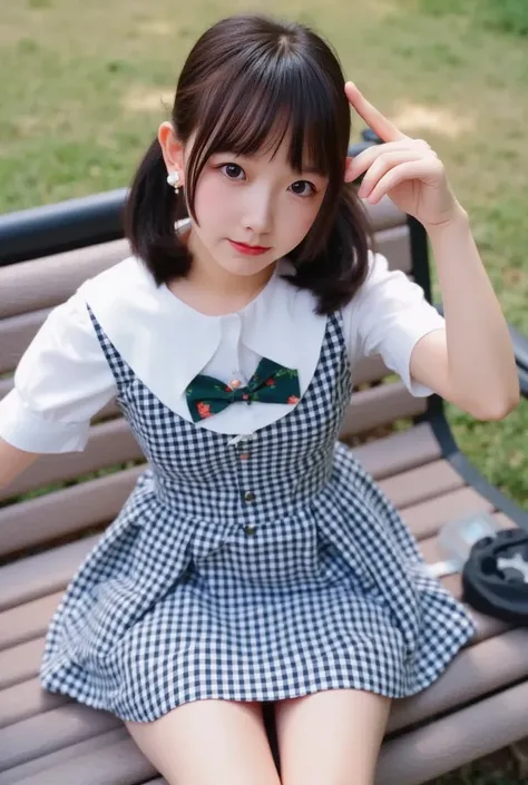  best image quality, 16k,  super high resolution, 8k, masterpiece, (Canon R5, 1 1 1.8, ISO100, 45MP , 1/4000),  one girl, Aron Eeld  , ＪＫ,  high school girl, Medium length Hair, bangs,  tea hair,  double eyelids , length eyelashes,  lower lashes,  brown ey...