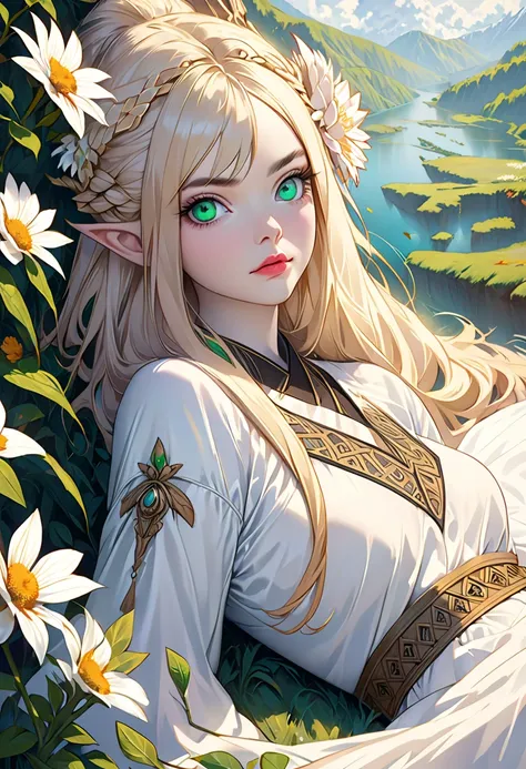  Yan,sparse lashes  ,  droopy eyes  ,Thick lips,  thick eyebrows, A GORGEOUS AND BEAUTIFUL ELF WARRIOR QUEEN, Fractal Magic,  illustration of a train, Ink line drawing, Poster, Elle Fanning Model, CGSociety,  Fantasy Art,  Details illustration,  mysterious...