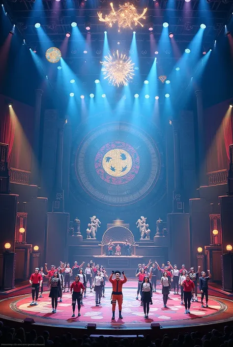 the characters in naruto is performing in stage they dance sing 