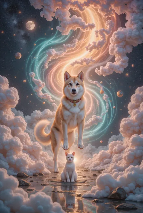  32K original photo ， Quality Best ,    wearing a light orange mini summer dress  .   dynamic angle,aurora， constellation，new moon，Earth \(Planet\)，Full Moon，galaxy，Light Particles，Milky Way，night，night Sky，Planet，meteor，Sky，space，Starry sky background，sta...