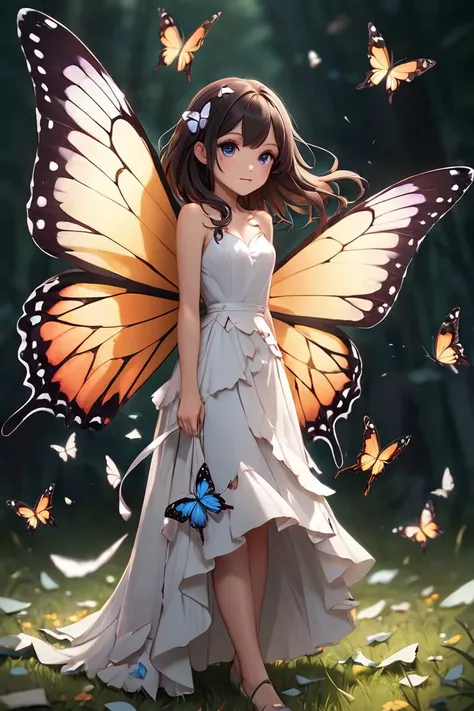 Broken  butterfly with broken wings